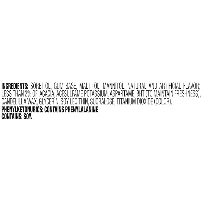 Dentyne Ice Peppermint Sugar-Free Chewing Gum, 6 Bottles of 60 Pieces (360 Total Pieces)