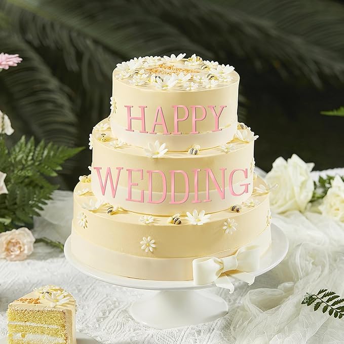 74 PCS Custom Cake Topper Name Pink Rose Gold Acrylic Letters DIY Personalized A-Z & 0-9 Number Alphabet Cake Decoration For Wedding Anniversary Baby Shower Party Birthday Supplies