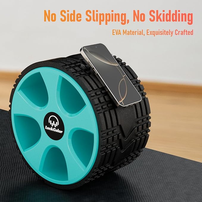 Back Roller Wheel for Deep Tissue Massage,Yoga Wheel for Back Pain & Stretching, Comfy Deep Tissue Massage Roller for Back,Spine Alignment & Tension Relief