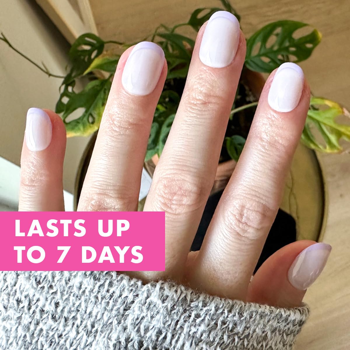 Olive & June Classic Super Stick Mani Press On Nails | No Glue Needed | 32 Tab Nails 16 Sizes | Non-Toxic Tabs Easy On-Off Non-Damaging | 7-Day Wear | Extra Short, Round | Tonal Lavender French