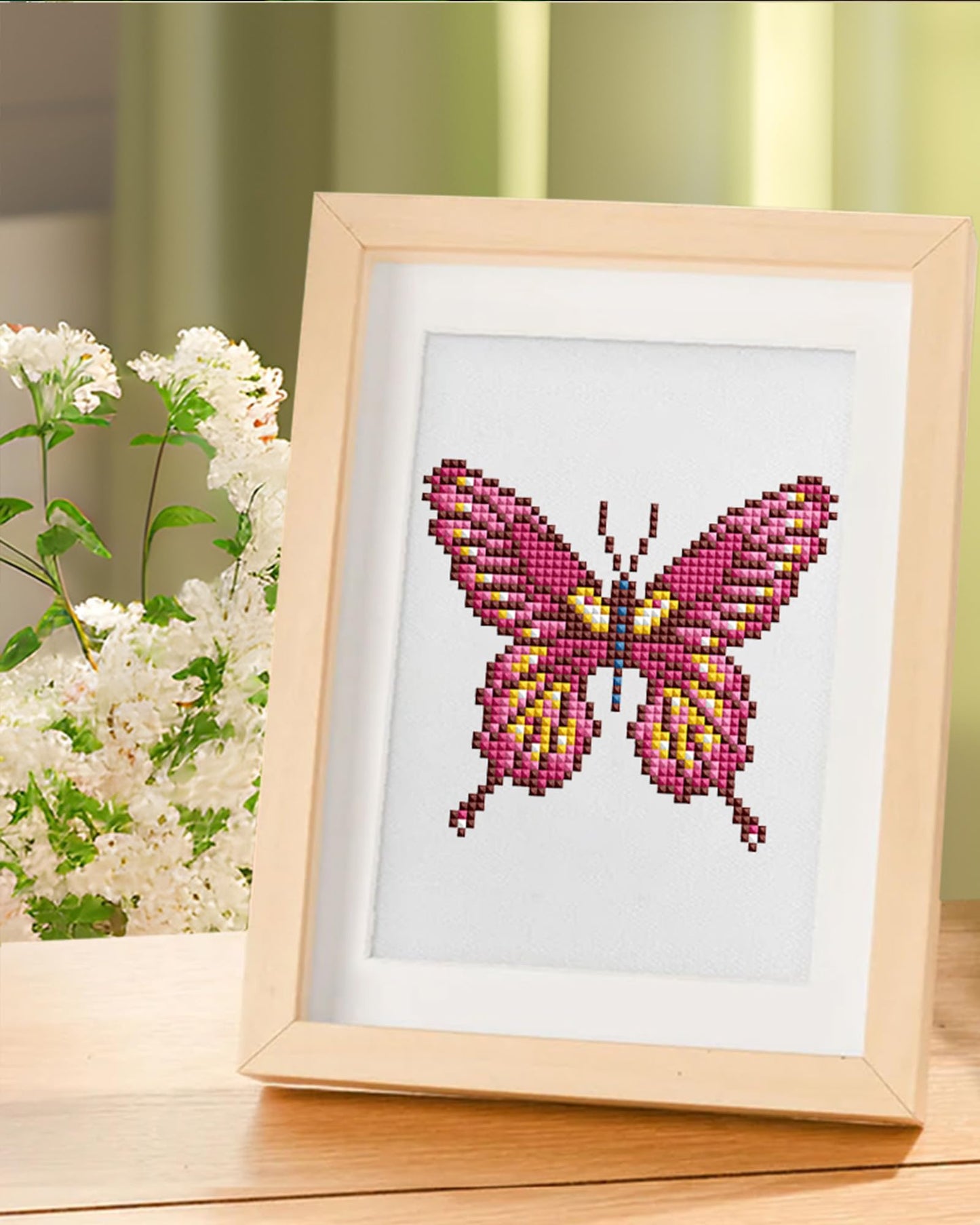 PeakLuv 12 Pcs Mini Diamond Painting Kits Butterfly, Small Diamond Art Kits for Adults, DIY Square Drill Butterfly Small Gem Art 1-Hour Painting for Home Desktop Decor, 6X7in