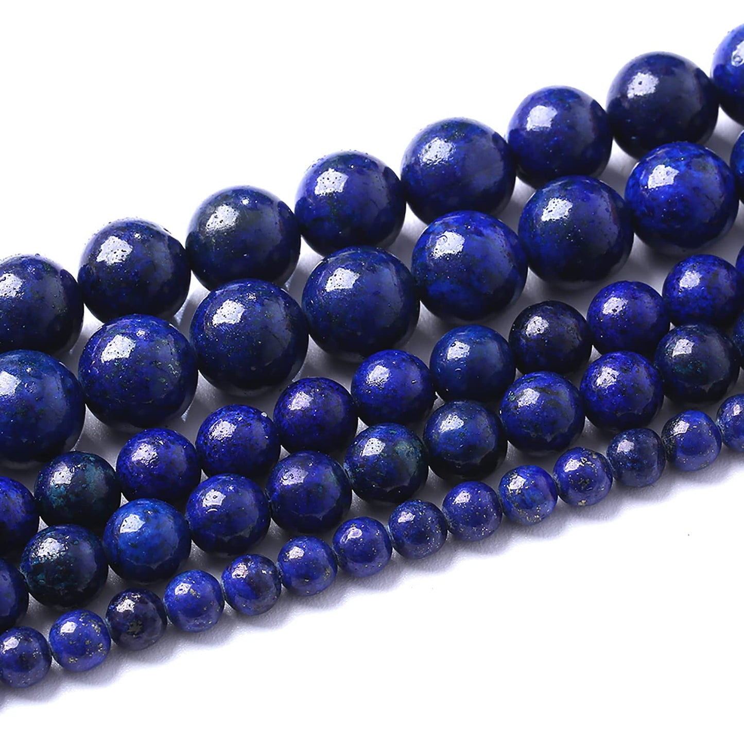10mm 36pcs Natural Stone Beads Lapis Lazuli Stone Crystal Energy Healing Power Stone Beads for Jewelry Making DIY Bracelet Necklace Accessories(Lapis Lazuli Stone, 10mm)