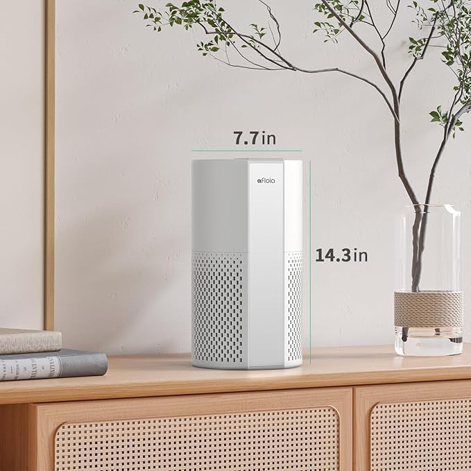 Afloia Air Purifier, 4-Stage Filter with Washable Pre-Filter, 1,076 ft²