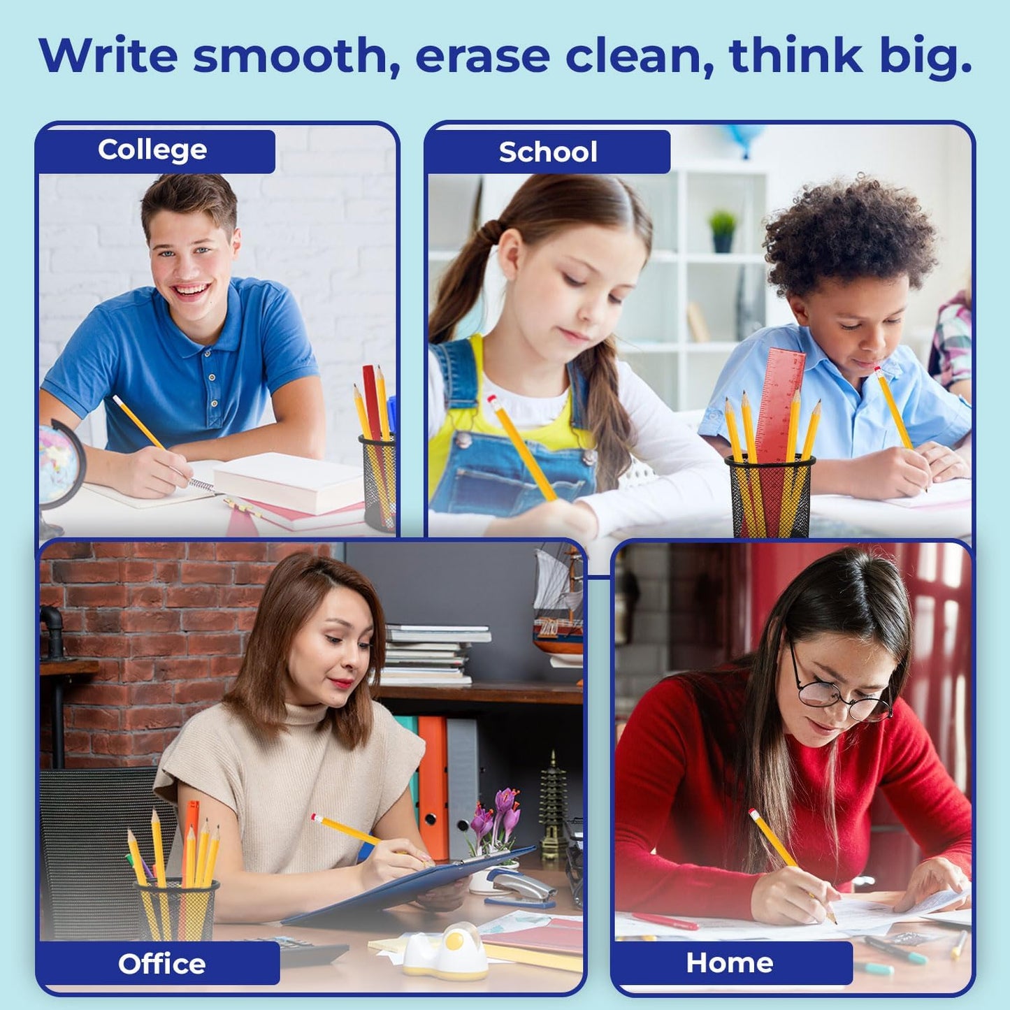 Rosmonde Pencils Bulk, 600 Pack, Pre Sharpened #2, Bulk Yellow Pencils, Easy Hold Grip With Earsers On Top, #2 HB Sharpened, Bulk Supplies for School Districts Classrooms & Colleges
