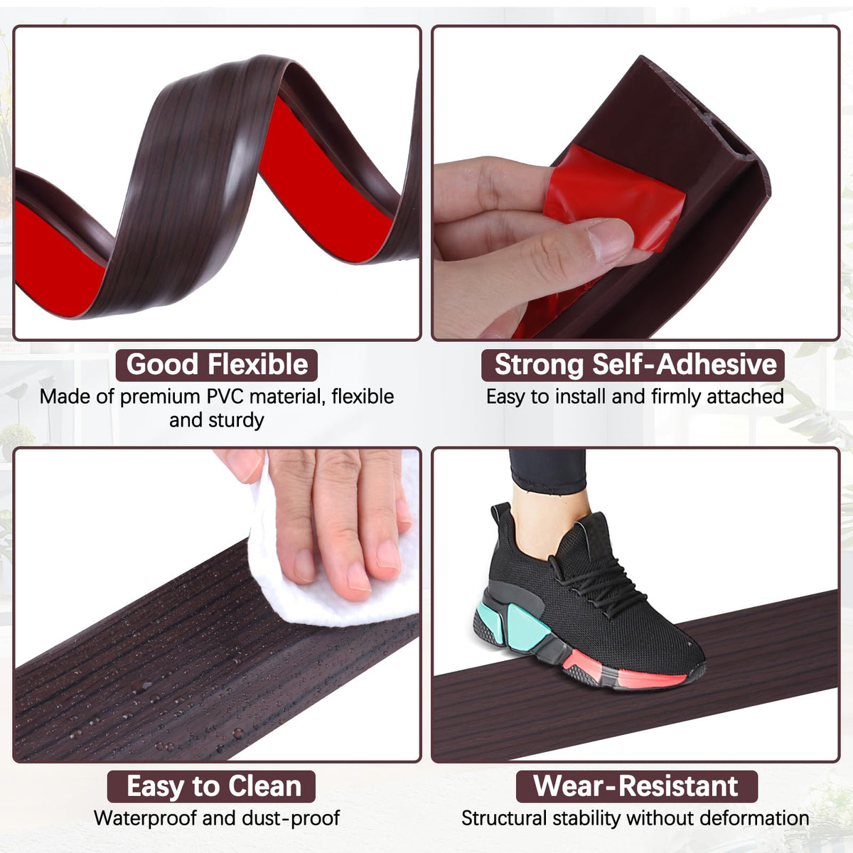 Vinyl Floor Transition Strip Self Adhesive Door Threshold Strip