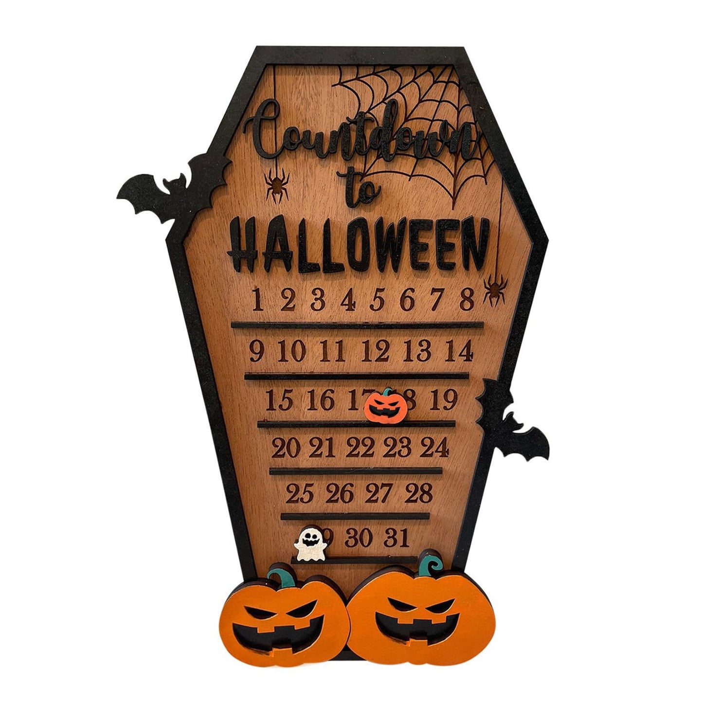 Countdown to Halloween Calendar, Advent Calendar 2025, Happy Christmas Countdown Calendar, Halloween Decoration Table Wall Ornament