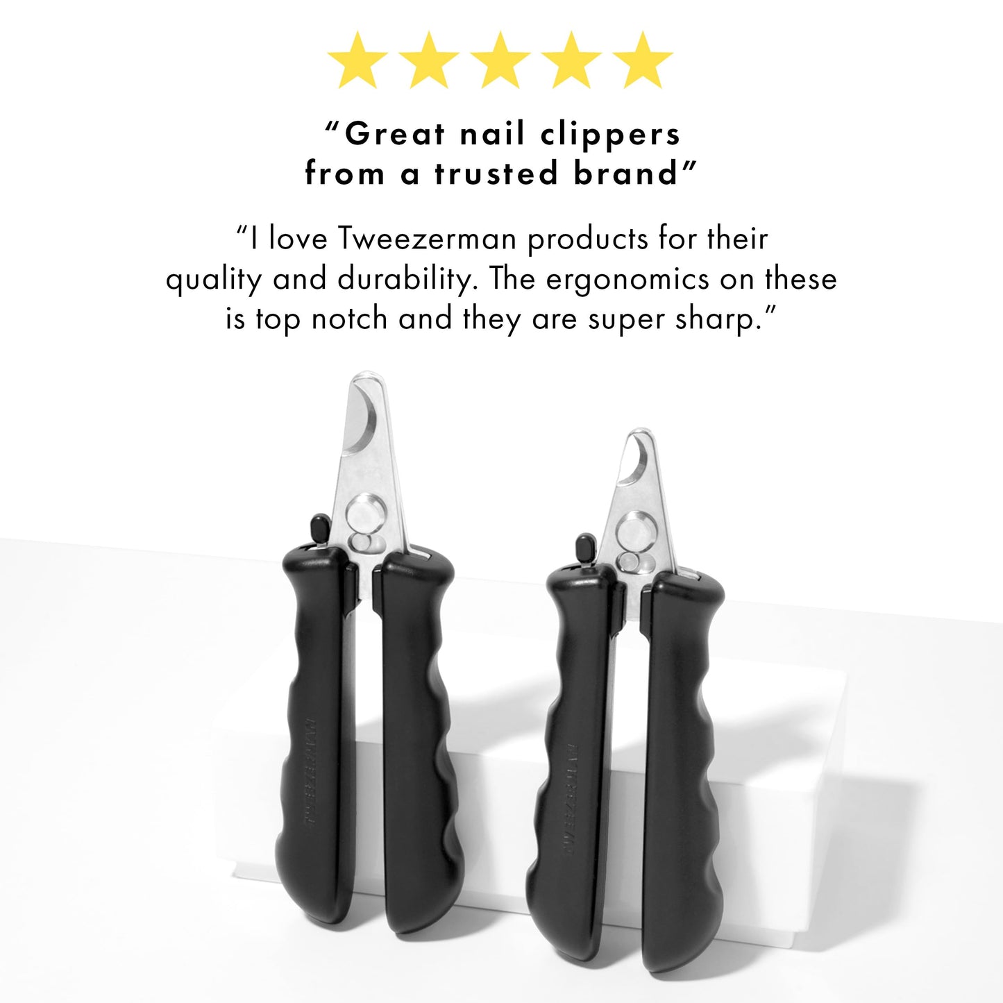 Tweezerman Large Nail Clippers for Dogs & Cats, Manual Professional Cat & Dog Nail Trimmer with Ergonomic Handle