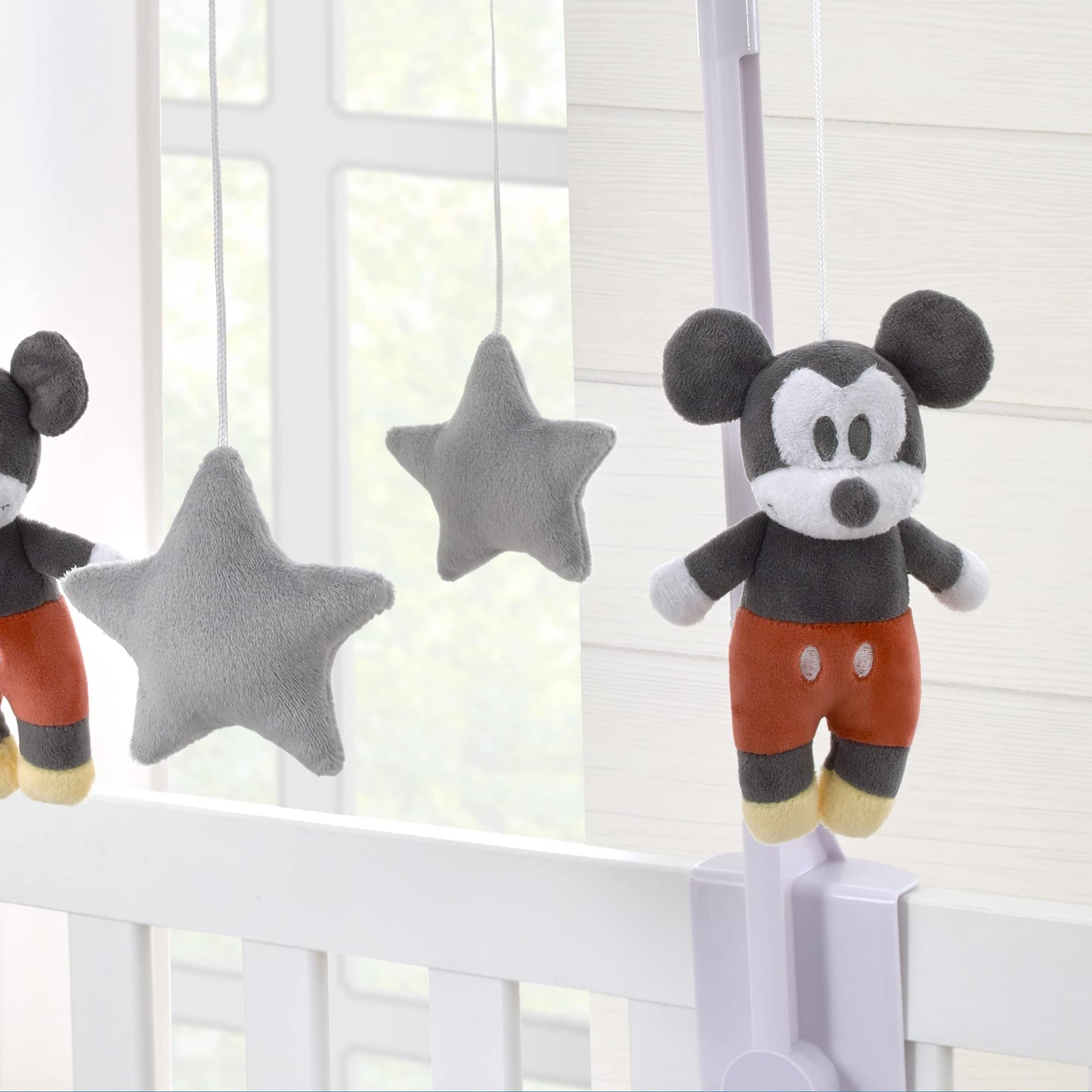 NoJo Disney Mighty Mickey Mouse and Grey Stars Plush Musical Mobile