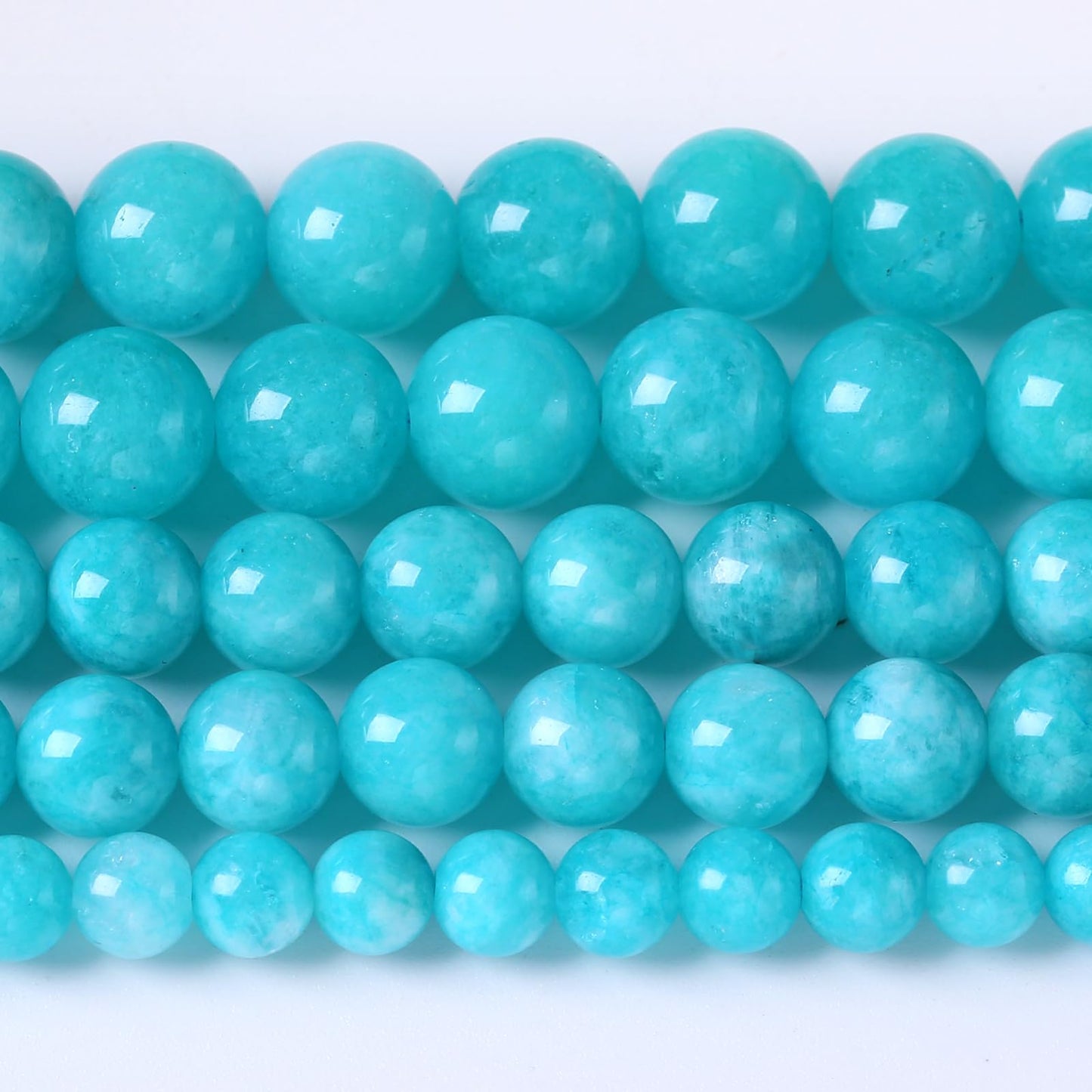 180pcs 4MM Natural Blue Jade Gemstone Beads for Jewelry Making Stone Round Loose Beads DIY Bracelet Necklace 2 Strands 32"