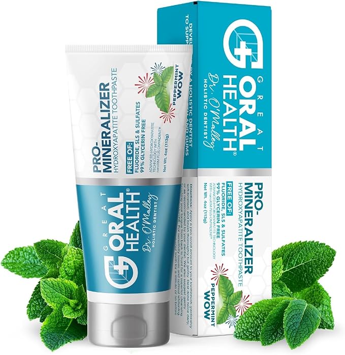 Nano hydroxyapatite Toothpaste: Non Toxic, Fluoride-Free, Dentist Formulated Remineralizing Toothpaste + Xylitol for Anti Cavity Enamel Support & Sensitive Teeth (Citrus, Peppermint Wow & Wintermint)