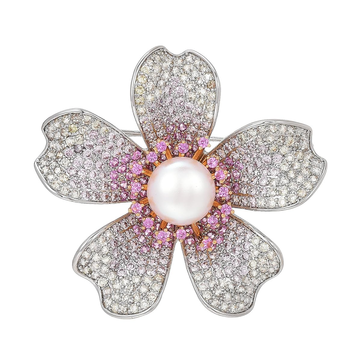 EMEGCY Lily Brooch for Women Rhinestone Lily Brooch Pin 18k Gold Plated Lily Pin Jewelry for Mom Wife Lily Pins