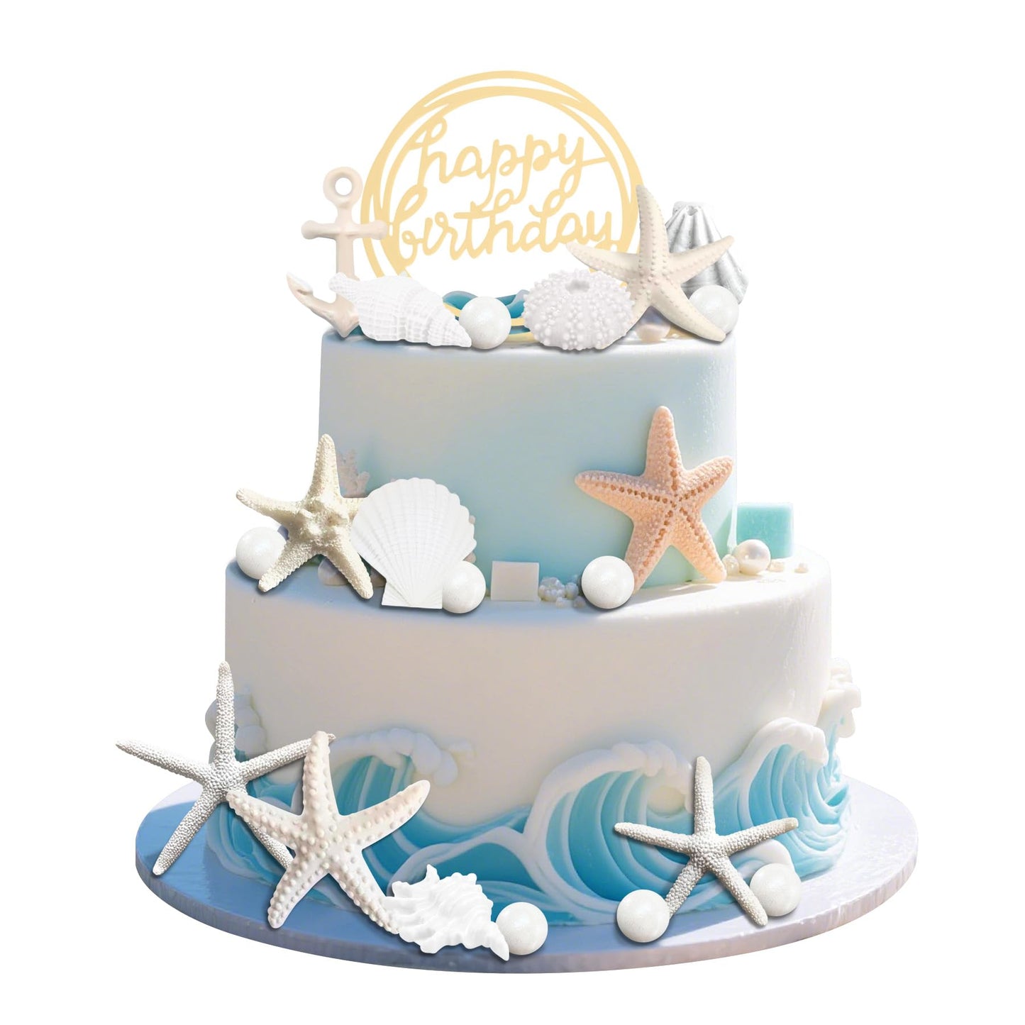 Beach Cake Topper Shells Cake Toppers Starfish Conch Cake Toppers