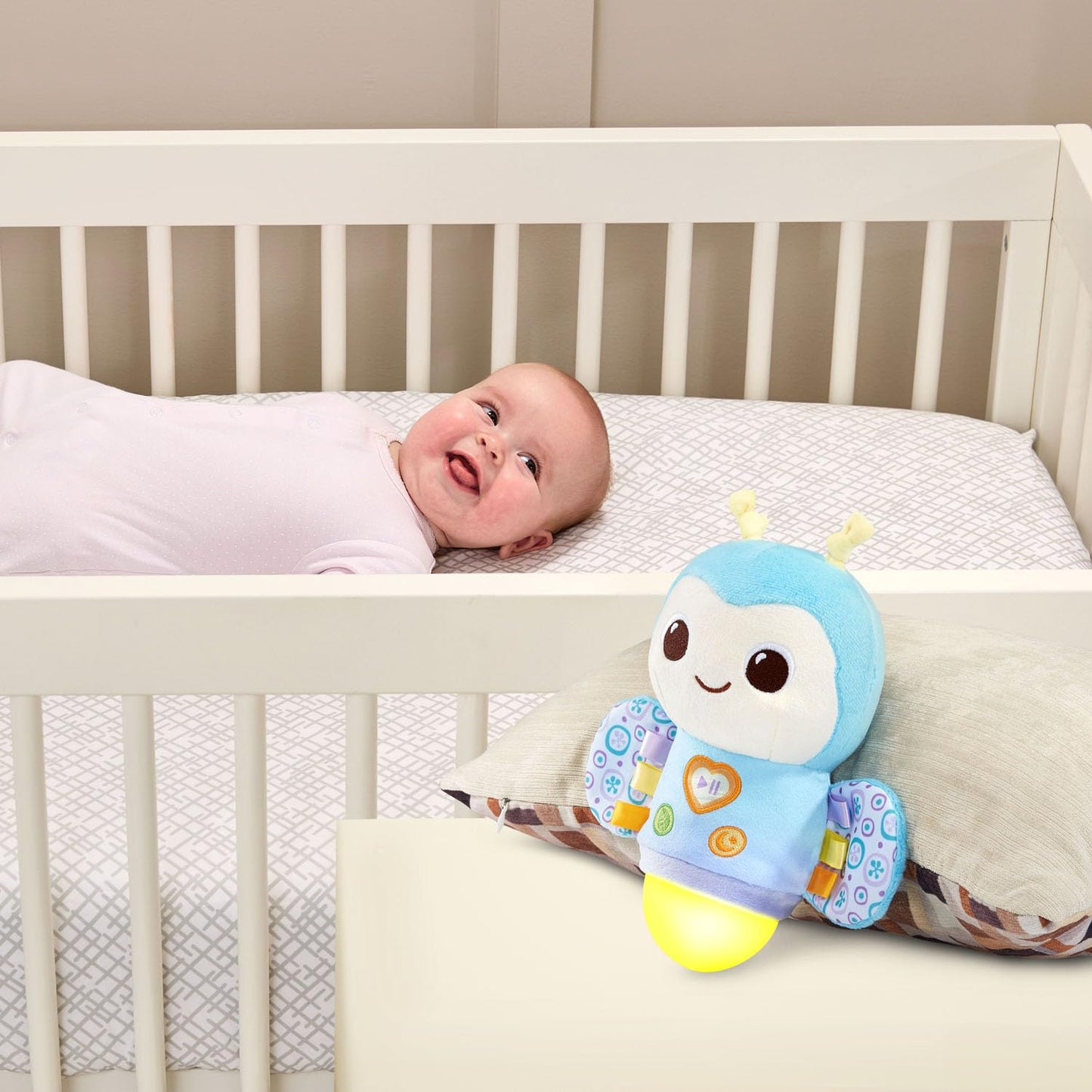 VTech Baby Soothe and Shine Firefly Musical Plush with Color Changing Night-Light and Timer