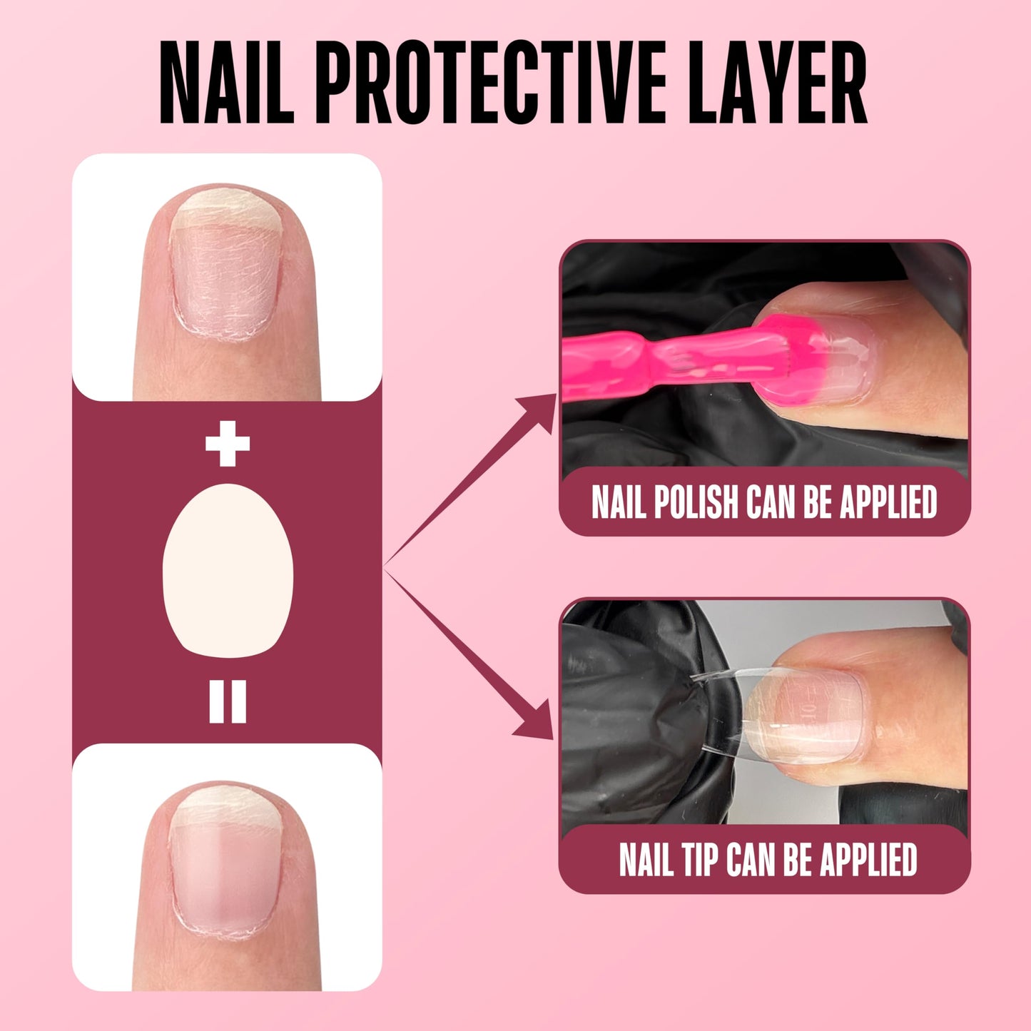 NOVO OVO Pre-cut Nail Shaped Repair Sheets Various Sizes with Slim File, Fixation & isolation layer, Bandage for Broken Nail-Surface, Recovery Protective layer for Acrylic, Easy to use 42 units