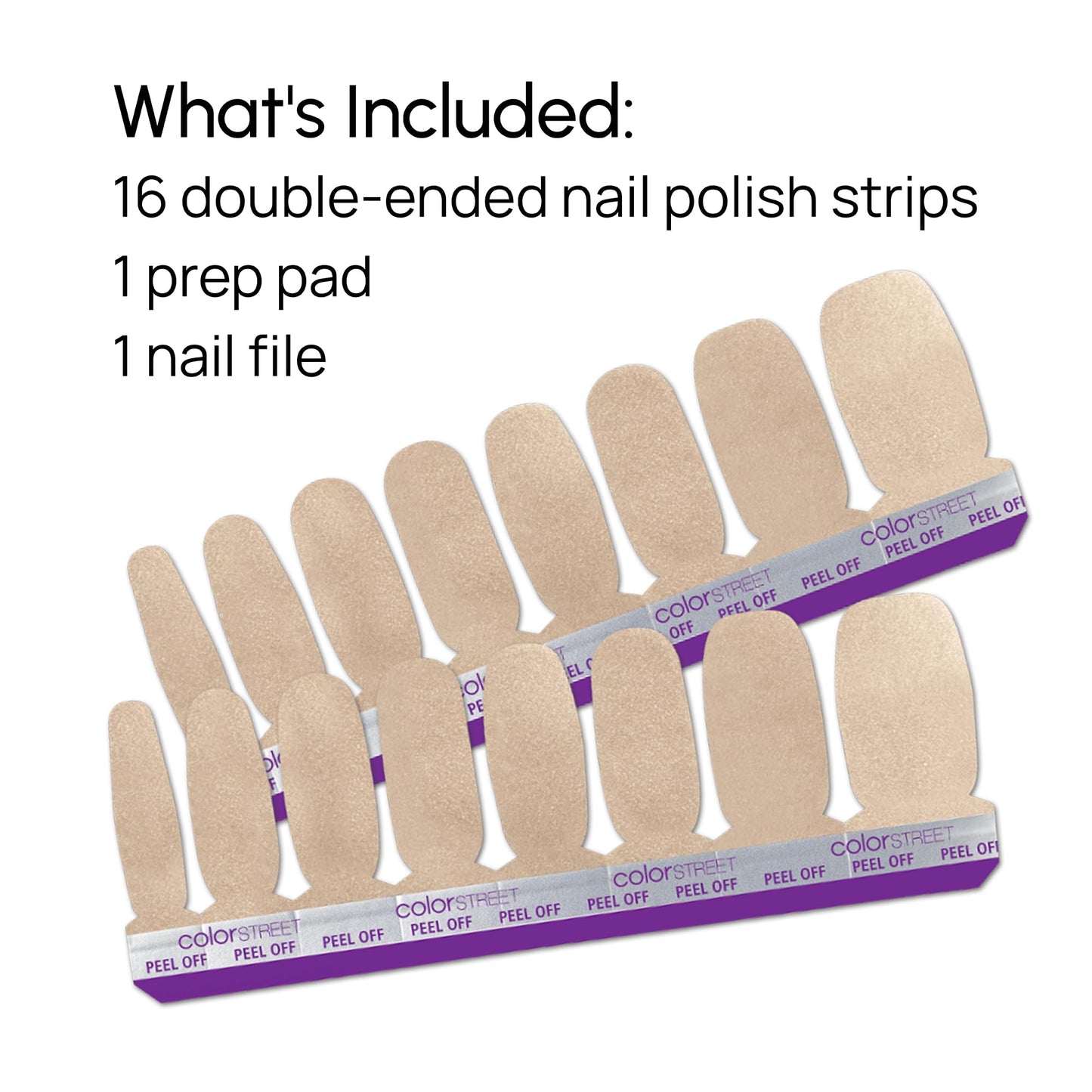Color Street Stay Golden Nail Polish Strips - Champagne Gold Shimmer a Sophisticated, Subdued Glow. Includes 16 Double-Ended Strips for Easy Application and Long-Lasting Wear. Elevate Your Style.