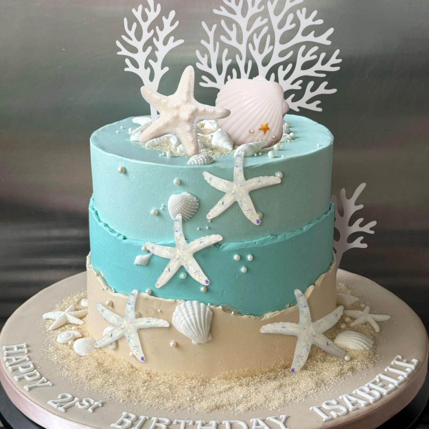 Beach Seashells Cake Decorations Under the Sea Cake Topper Under the Sea Birthday Party Decorations Starfish Shells Ocean Cake Topper Summer Beach Party Supplies