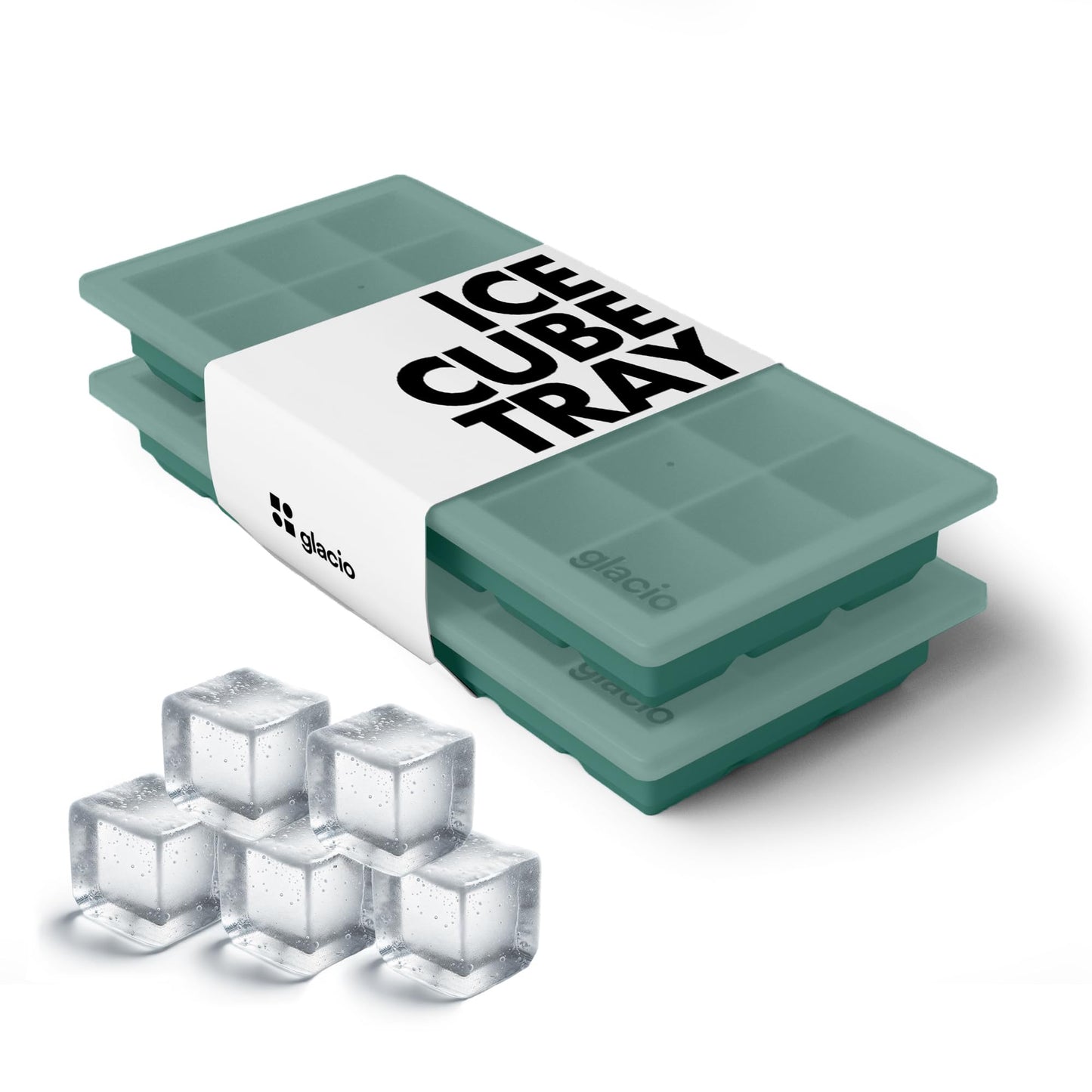 Ice Cube Tray – Small Silicone Molds with Lids, BPA-Free and Flexible for Cocktails and Beverages – Set of 2