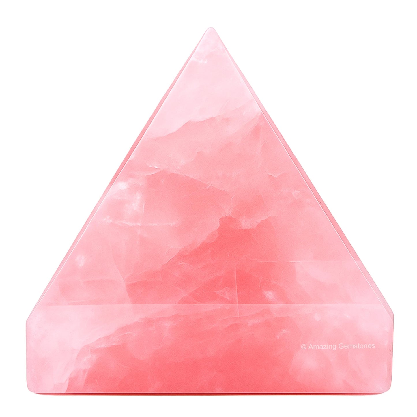 Amazing Gemstone Star Rose Quartz Pyramid Crystal Healing Stones - 1.5" Great Pyramid Figurine of Natural Stone Pyramid for Meditation, Reiki, Chakra Balancing and Crystal Pyramids Grid