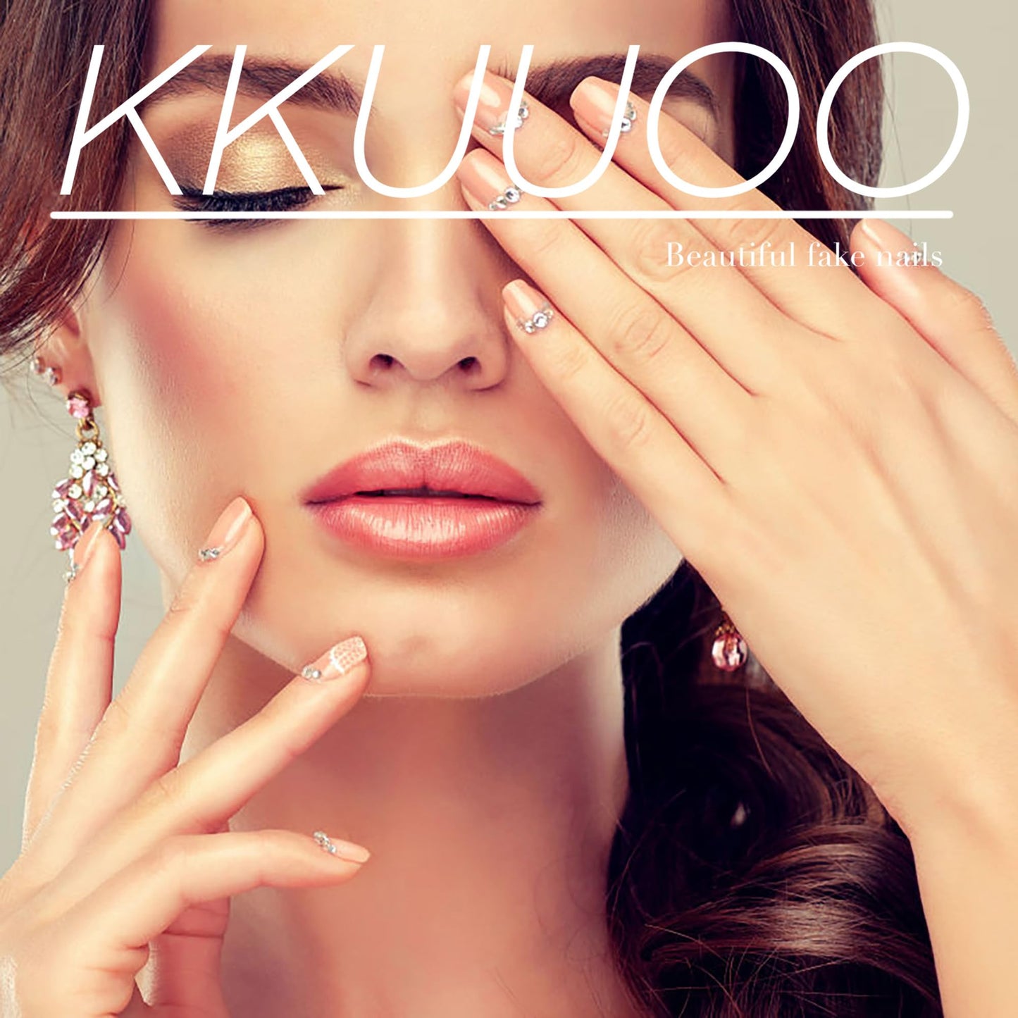 KKUUOO 4 Packs Press on Nails Almond Solid Color Fake Nails with Gradient Design Glitter Glossy Acrylic Nails Stick on Nails for Women 12 Sizes 4 Styles 96 Pieces Total