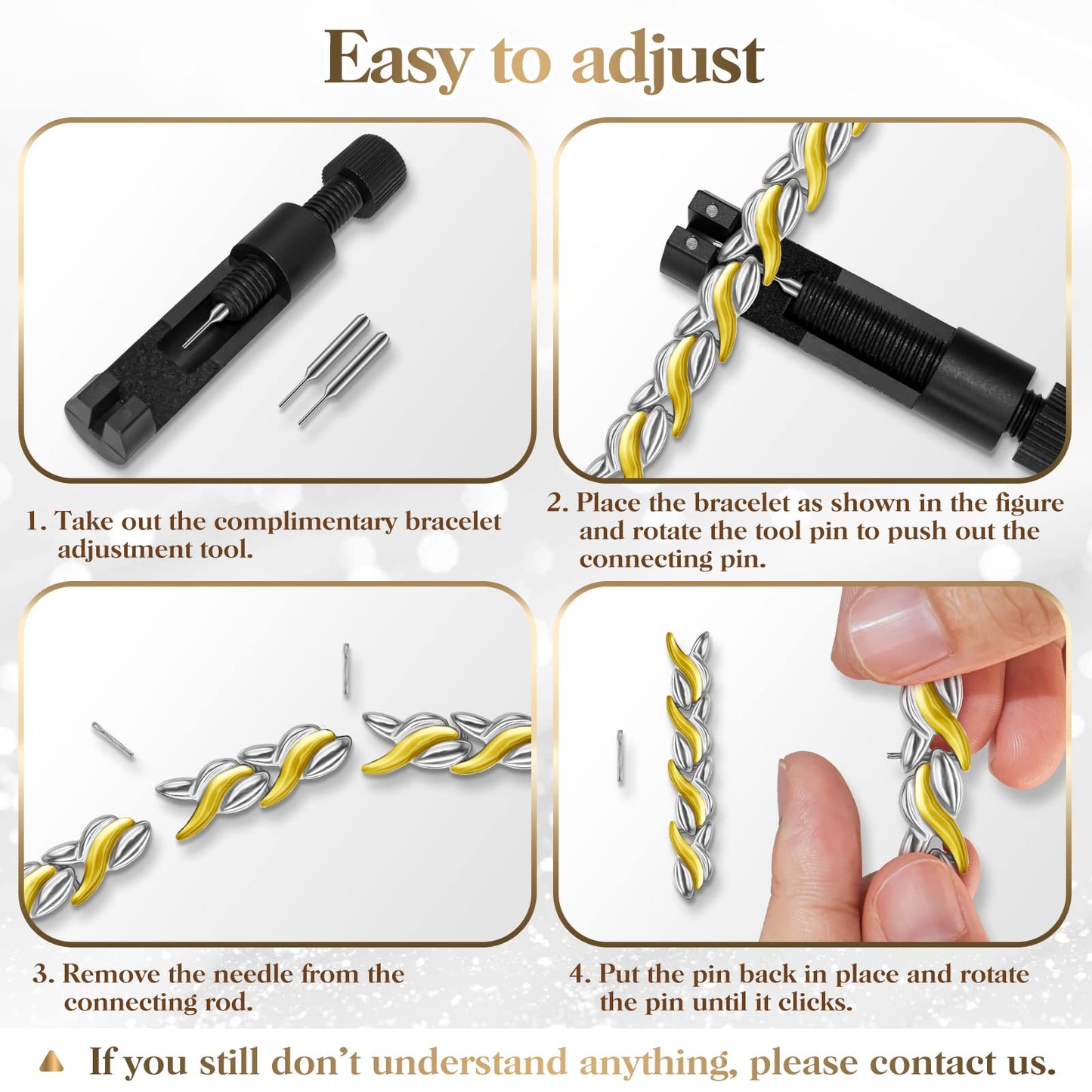 Lymph Detox Magnetic Bracelet for Women, Titanium Steel Magnetic Bracelet with Fishtail Design, Magnet Therapy Bracelet & Lymphatic Drainage Ring-Jewelry Gift Set with Adjustment Tool