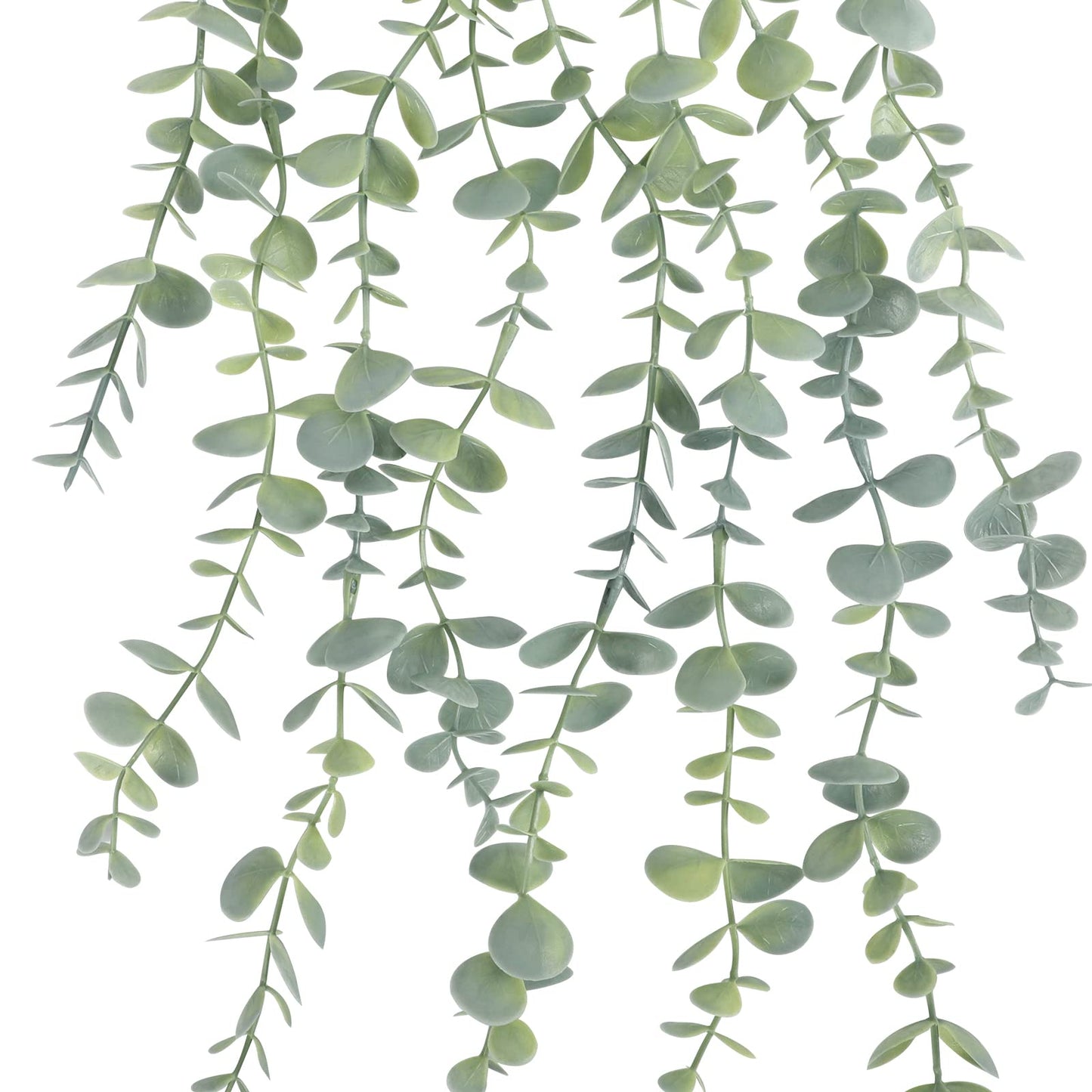 COCOBOO 2 Pcs Artificial Eucalyptus Plants Shelf Hanging Fake Plant in Pot for Wall Bedroom Home Patio Indoor Outdoor Decor