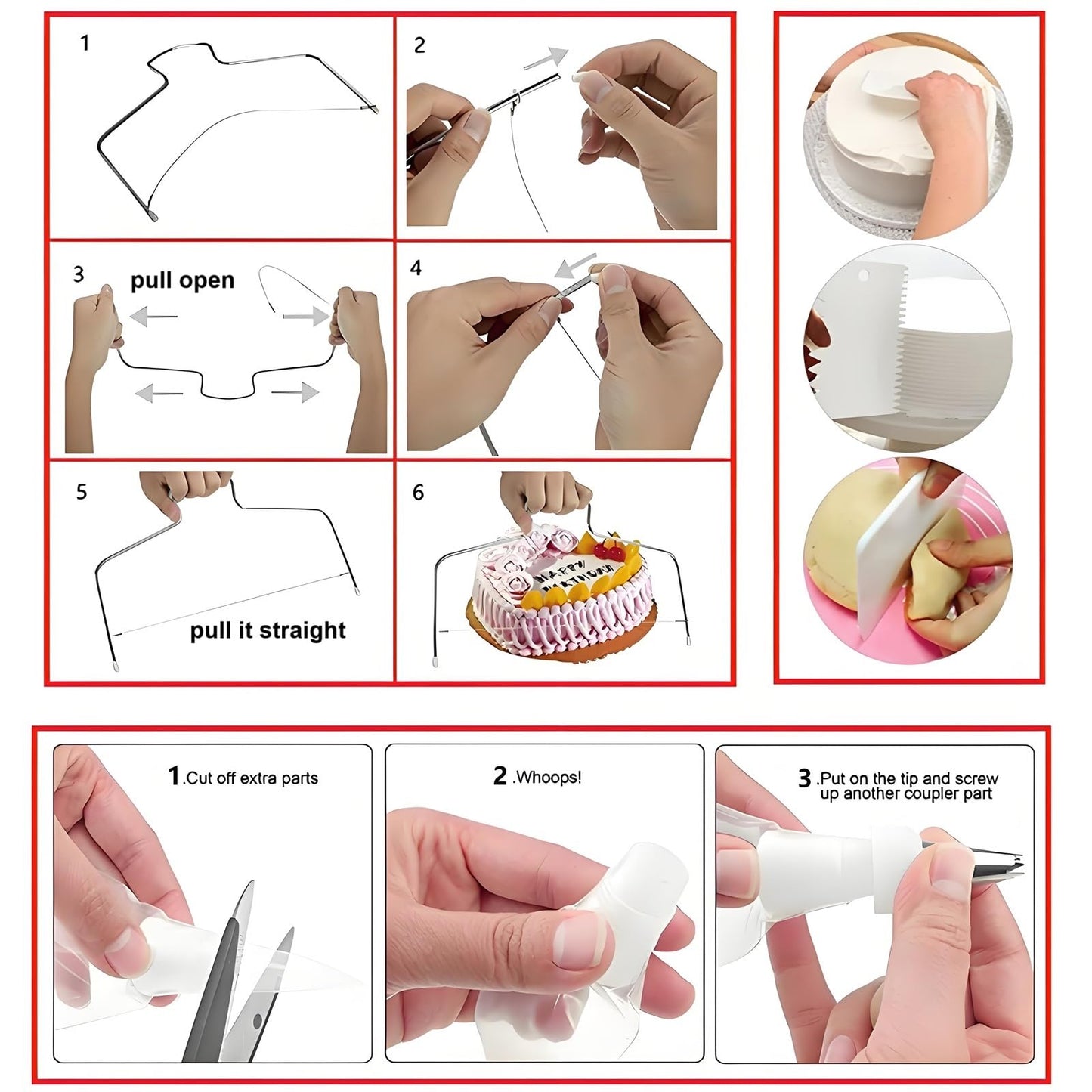 ANSLYQA Cake Decorating Kit, 237 Pcs with Aluminium Cake Turntable, Leveler, 24 Numbered Icing Tips, 2 Spatulas, 3 Scrapers, 2 Coupler, 50 Cupcake Liners, 100 Pastry Bags & More Baking Tools