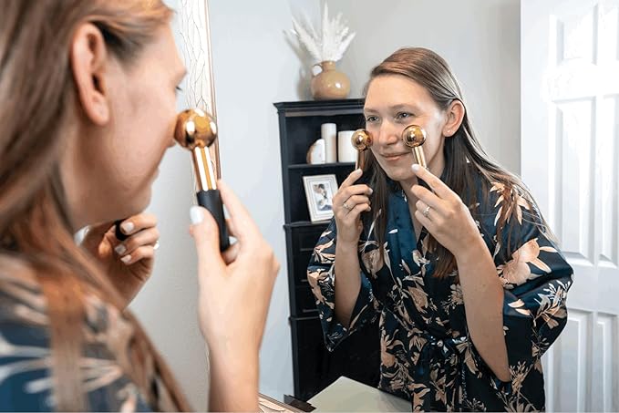 Facial Ice Globes (Set of 2) | Stainless Steel Facial Ice Globes for Face and Eye | Ice Globes for your Face Reduce Redness, Wrinkles | Ice Globes for Facials home & spa | Ice Globe Facial Roller
