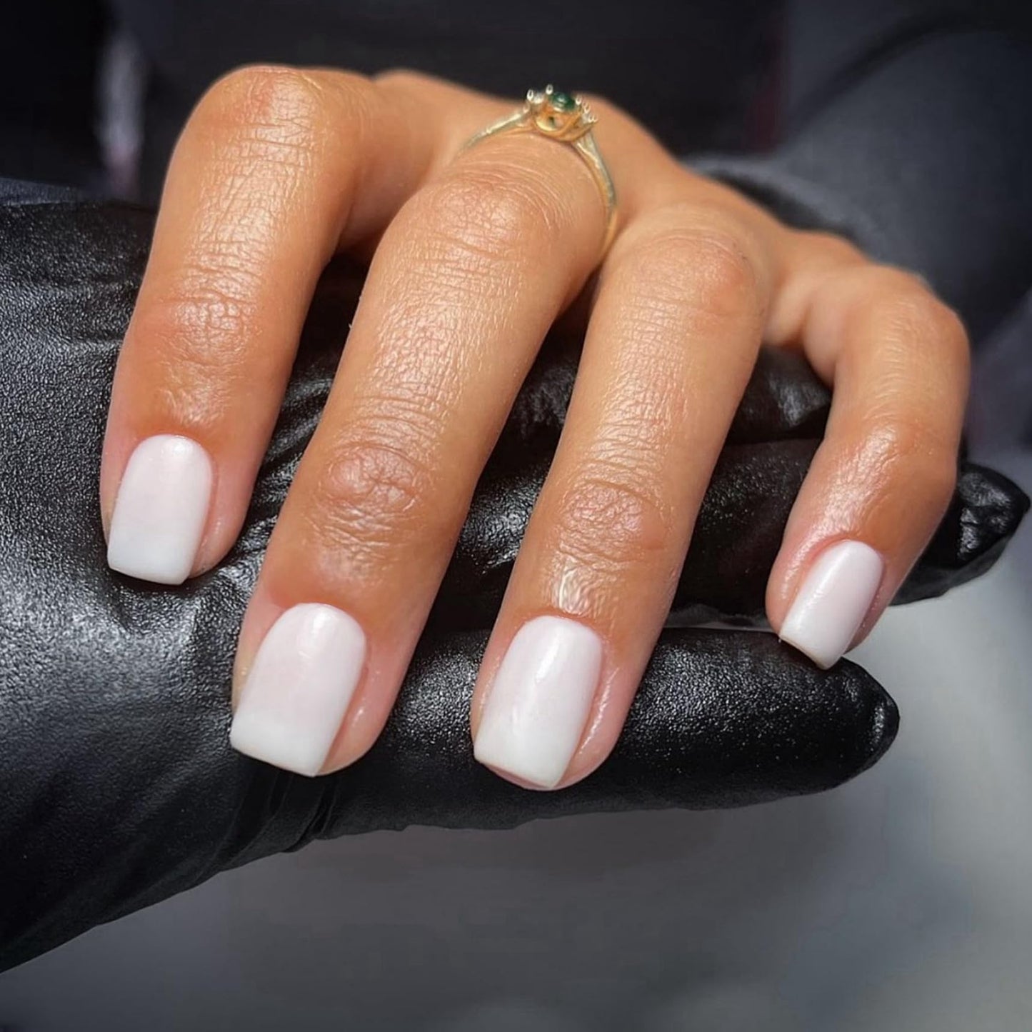 White Press on Nails Short Square Fake Nails Short Square Nails Press ons, Soft Gel Acrylic Glue on Nails Stick on for Women Thick Solid Color 24pcs