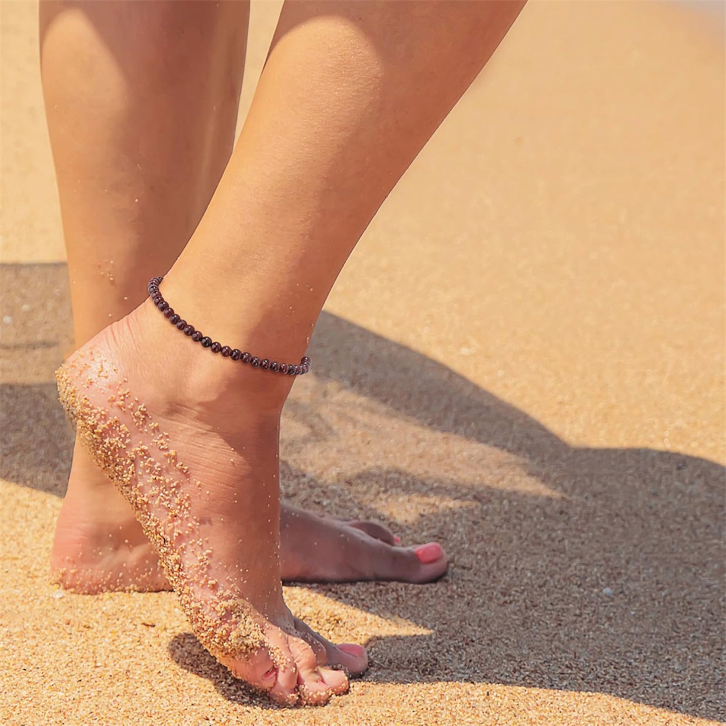 Lit Wall Carnelian Anklets for Women Beach Boho Ankle Waterproof Carnelian Anklet Bracelets Adjustable Beaded Ankle Bracelet Plus Size Anklets Gemstone Anklet Jewelry Gift for Her
