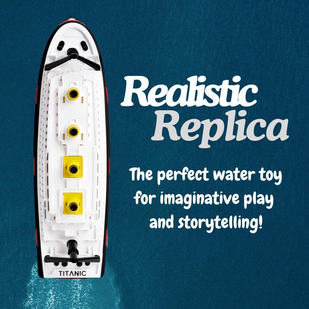 Toyland® 41cm (16") Titanic Replica Toy Boat - Kids Floating Water Toy - Pool & Bathtime Toys - 3 Years+