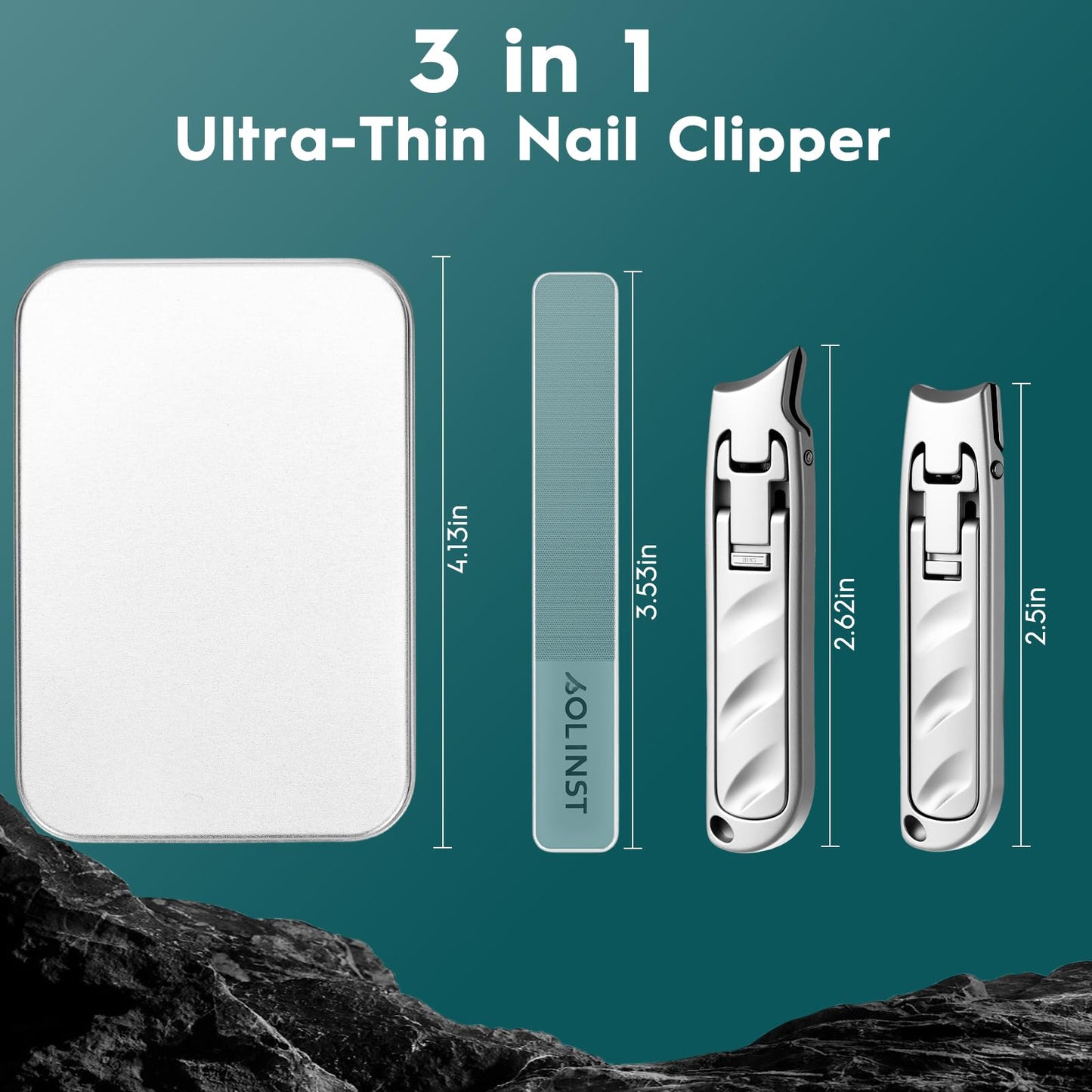 GRANDMIDAS Nail Clipper Set for Women, Professional Nail Cutter with Ergonomic Design, Durable Stainless Steel Nail Clippers for Precise Trimming - Gift for Men, Women and Seniors