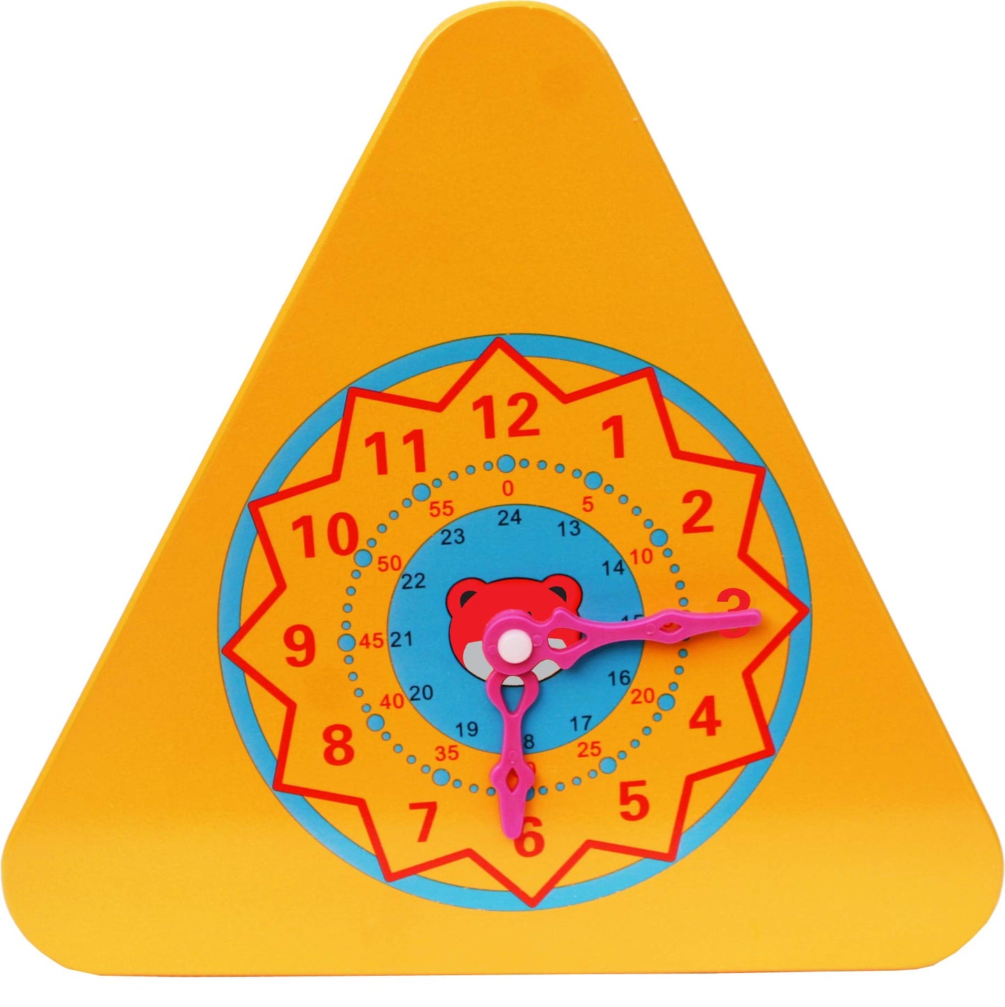 TOWO Wooden Activity Centre Triangle Toys - flip Flop Alphabet Blocks Abacus Clock - Activity Cube for Toddlers 5 in 1- for Babies Montessori Learning-Wooden Toys for 1 Year Old
