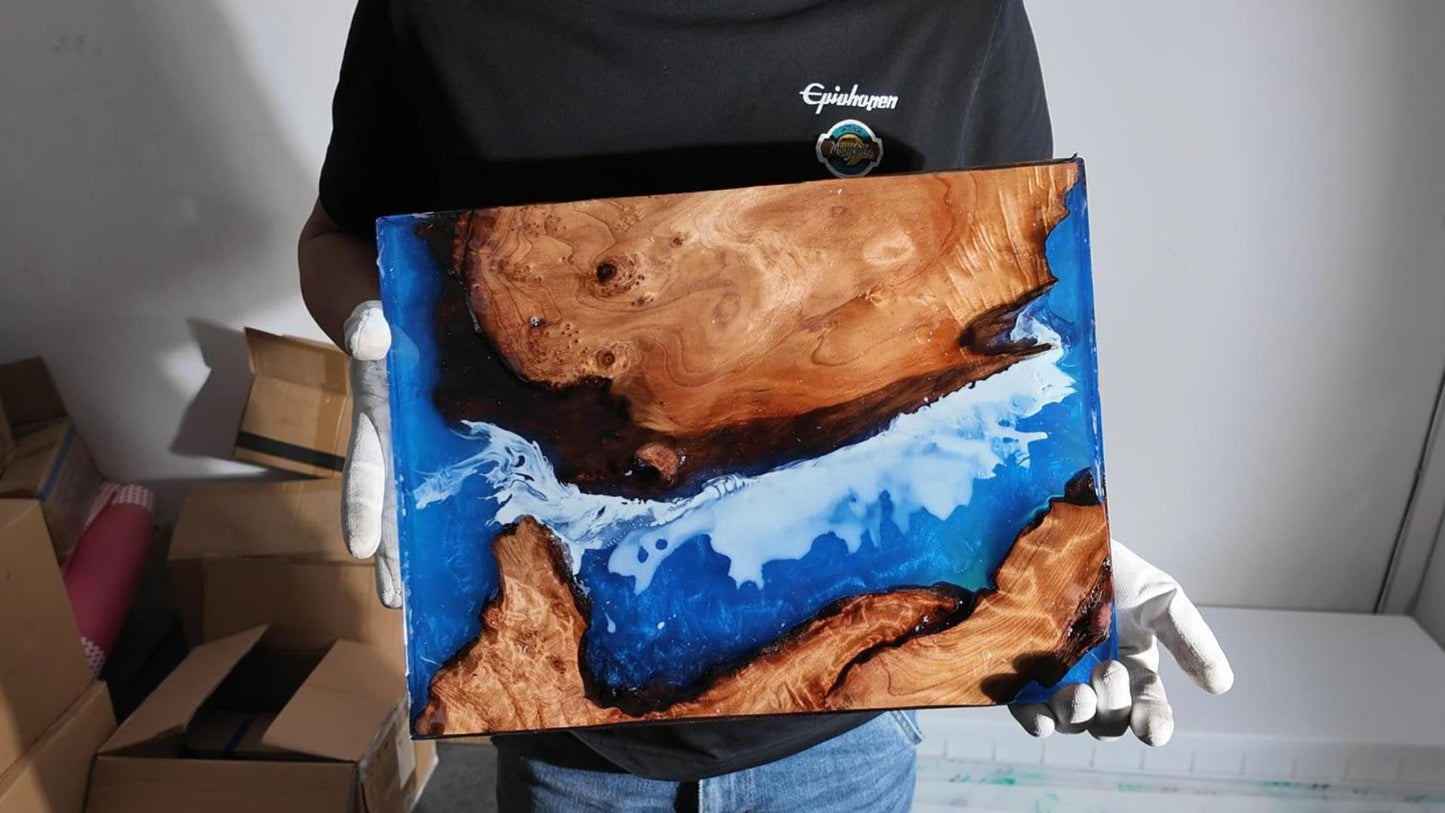 Kalinta Epoxy Mold with Divider Adjustable - 19x11x3 in No-Seal Large Resin Mold Integrated Clamping System - Perfect for Beginners & Experienced Artists Alike - Ideal for Creative Resin Art Projects