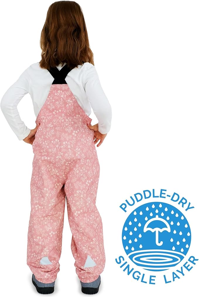 JAN & JUL Waterproof Rain Bib Pants, Overalls for Toddlers and Kids