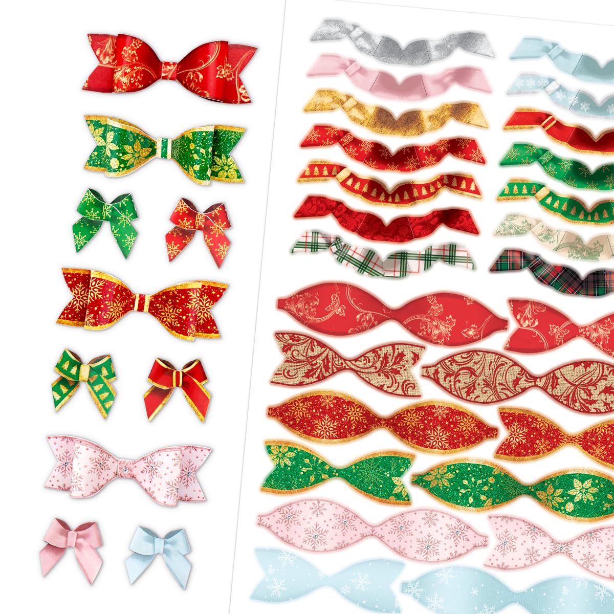 Katy Sue Christmas Flower Pots Card Making Kit. Contains 8 x 300 GSM Cards, Envelopes, 3D Die-Cut Decoupage, Paper Bows, Sticky Foam Pads & 2 Sheets of Christmas Sentiment Banners