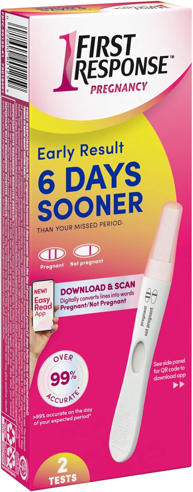 First Response Early Result Pregnancy Test, 2 Count (Packaging & Test Design May Vary) (Pack of 2)