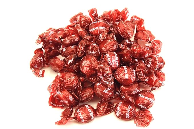 Planet Sweets Sugar Free Cinnamon Buttons Hard Candy - 8 Ounces - Bulk Candies Individually Wrapped Discs Candies