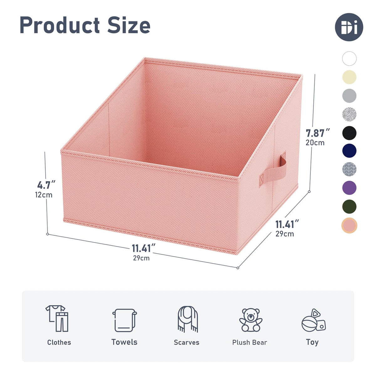Closet Storage Bins 12 Pack (12 Count)