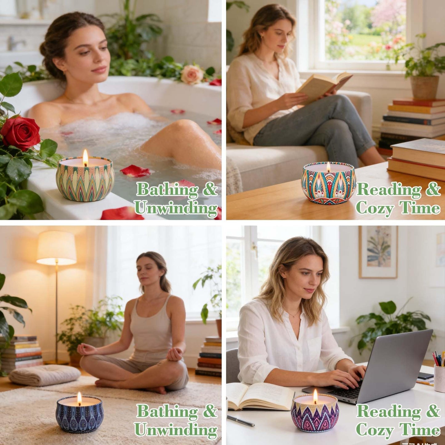 Scented Candle Gift Set - 12 Pack Candles for Home Scented, 300-Hour Long-Lasting Soy Wax Aromatherapy Candles with Lead-Free Cotton Wicks, Ideal for Spring Home Décor & Birthday Gifts