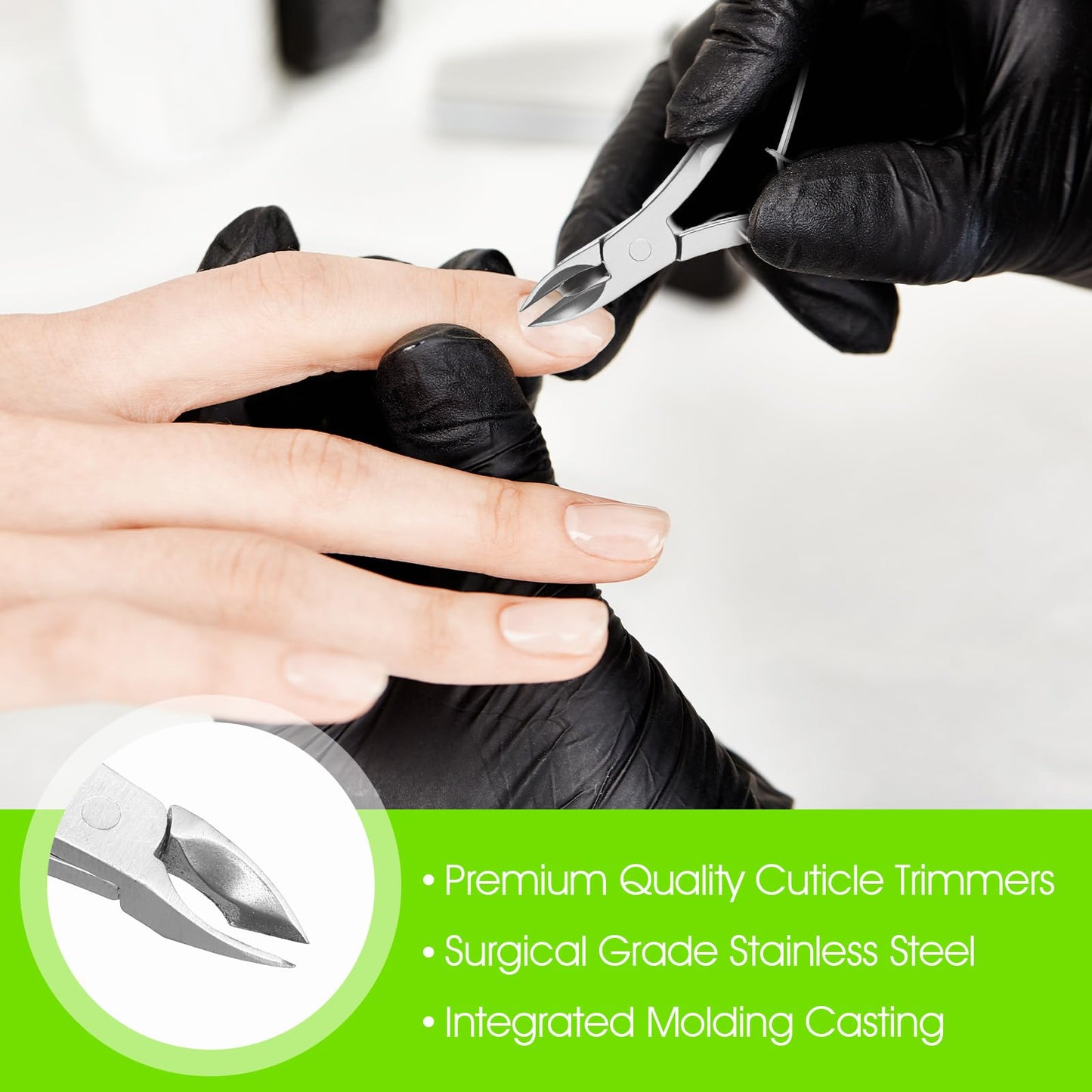 Kifmurase 20 Pack Cuticle Trimmer Stainless Steel Cuticle Nippers Pointed Blade Nail Cuticle Cutter Dead Skin Remover Pedicure Manicure Tools Double Spring for Fingernails Toenails (Silver)