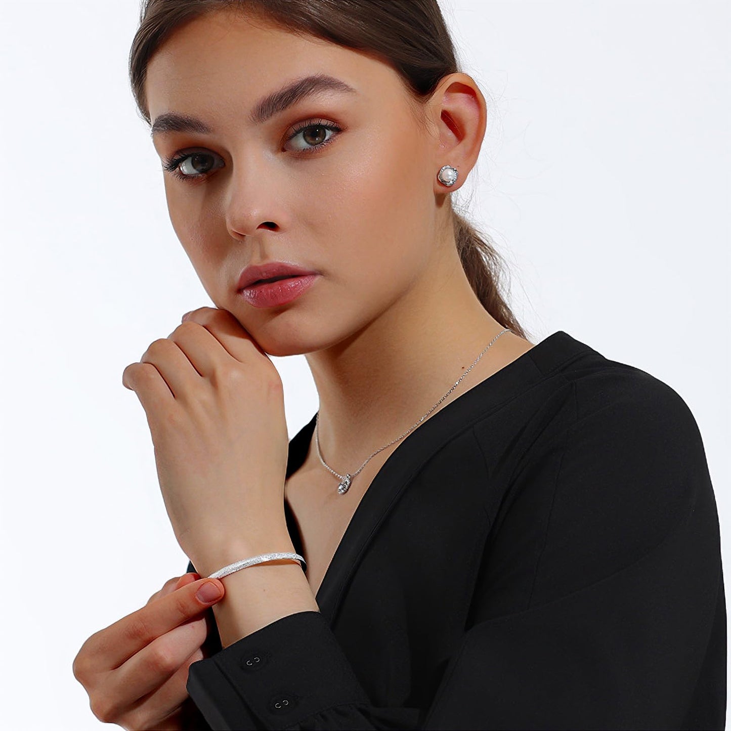 Handmade 925 Sterling Silver Bangle Bracelets For Women Matte Hammered Bangle Bracelets High-Polish Wide Bangles Open Adjustable Bangle Bracelets For Women Minimalist Statement Bangle Christmas Gifts