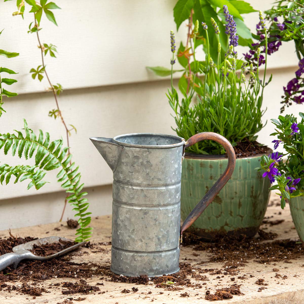 Park Hill Collection ECM82335 Tin Watering Can, Small, 8-inch Height