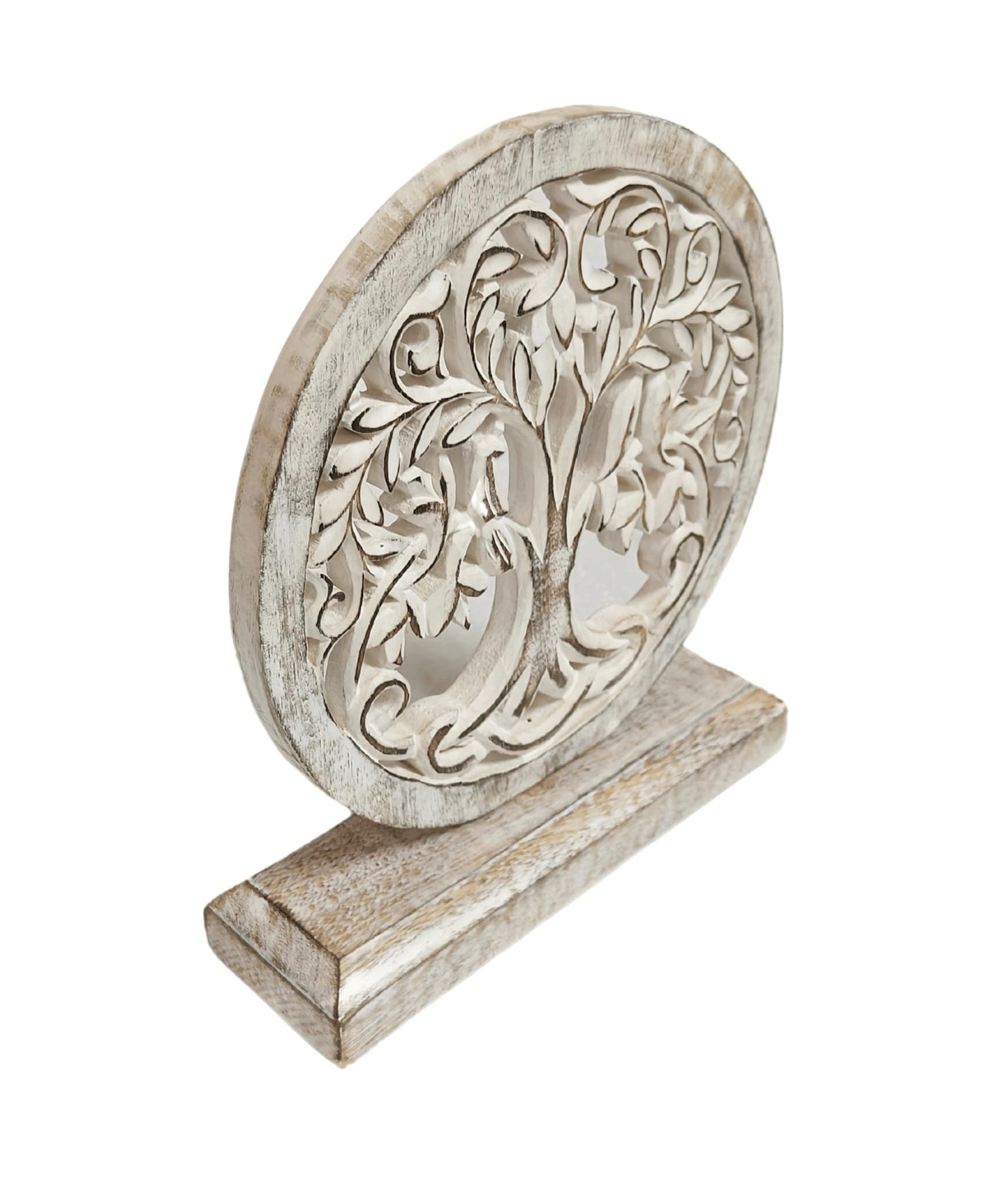 VANIYA CRAFTS® Wooden Carved Handmade Engraved Table Decor Table Sculpture Home Decor Statue for Living Room, Bedroom, Office Desktop, Cabinets