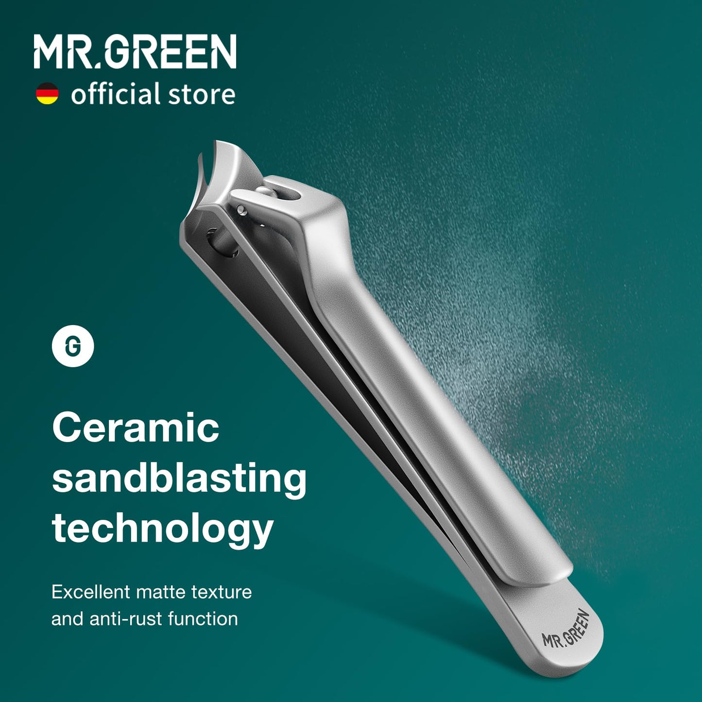 MR.GREEN Oblique Toenail Clipper Stainless Steel Pedicure Tools Good at Cutting Thick and Hard Nails Professional Ingrown Nail Cutter (Nail Clipper)
