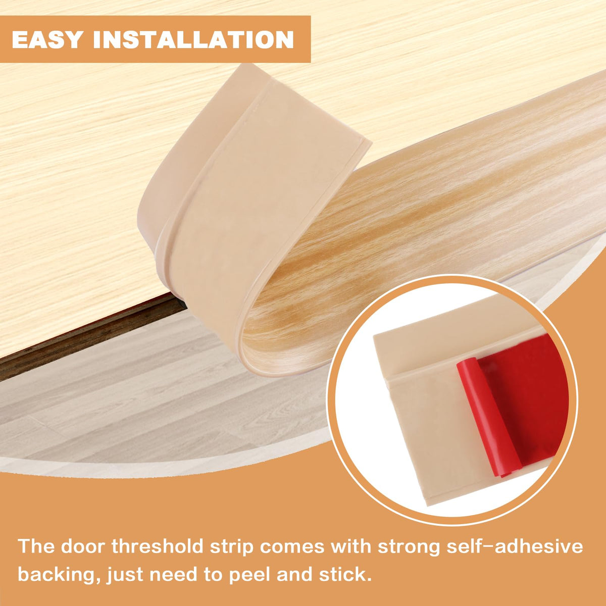 Vinyl Door Threshold Flooring Transition Strip Self Adhesive Carpet Edging Strip for Laminate Doorway Edge Threshold from 1