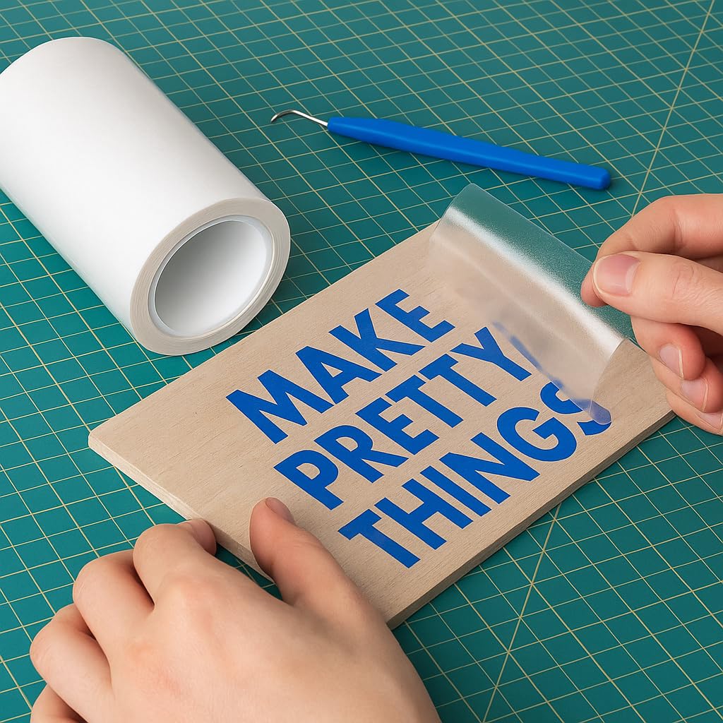 Threadart Strong Grip Transfer Paper | 3 Yard Roll - 12" Wide | Perfect for Textured Glitter Sign Vinyl Applications