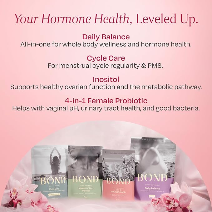 BOND 4-in-1 Female Probiotics - Vaginal Probiotics for Women, Lactobacillus Strains, Cranberry, Prebiotics - Vaginal Health, ph Balance Complex, BV, Gut & Digestive Support, Womens Health - 60 Count