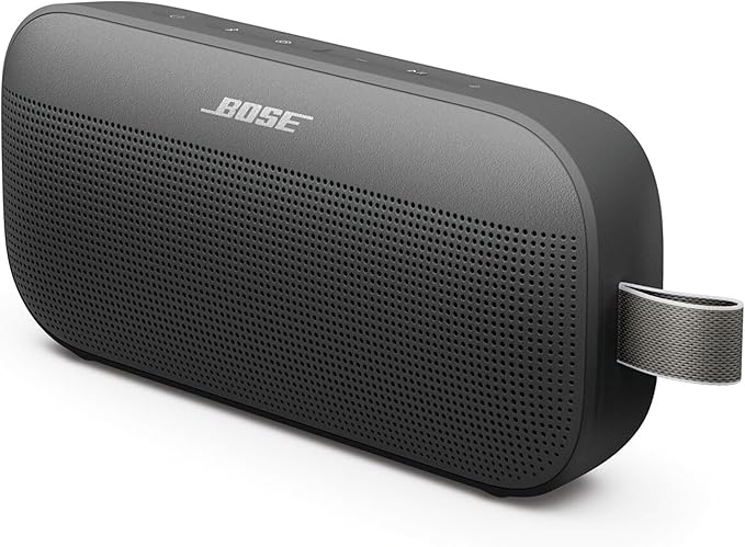 Bose SoundLink Flex Bluetooth Speaker (2nd Gen) - Portable Outdoor Speaker with Hi-Fi Audio, Waterproof and Dustproof, USB-C, Up to 12 Hours Battery Life, Black