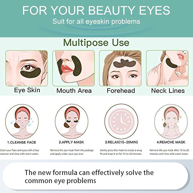 30 Pairs Lip Mask Under Eye Masks Patches, Crystal Collagen Hydrating Moisturizing Smoothing Lips Gel Pads for Puffy Eyes Bags,Dark Circles,Puffiness,Fine Lines,Wrinkles,Anti-Aging Blueberry