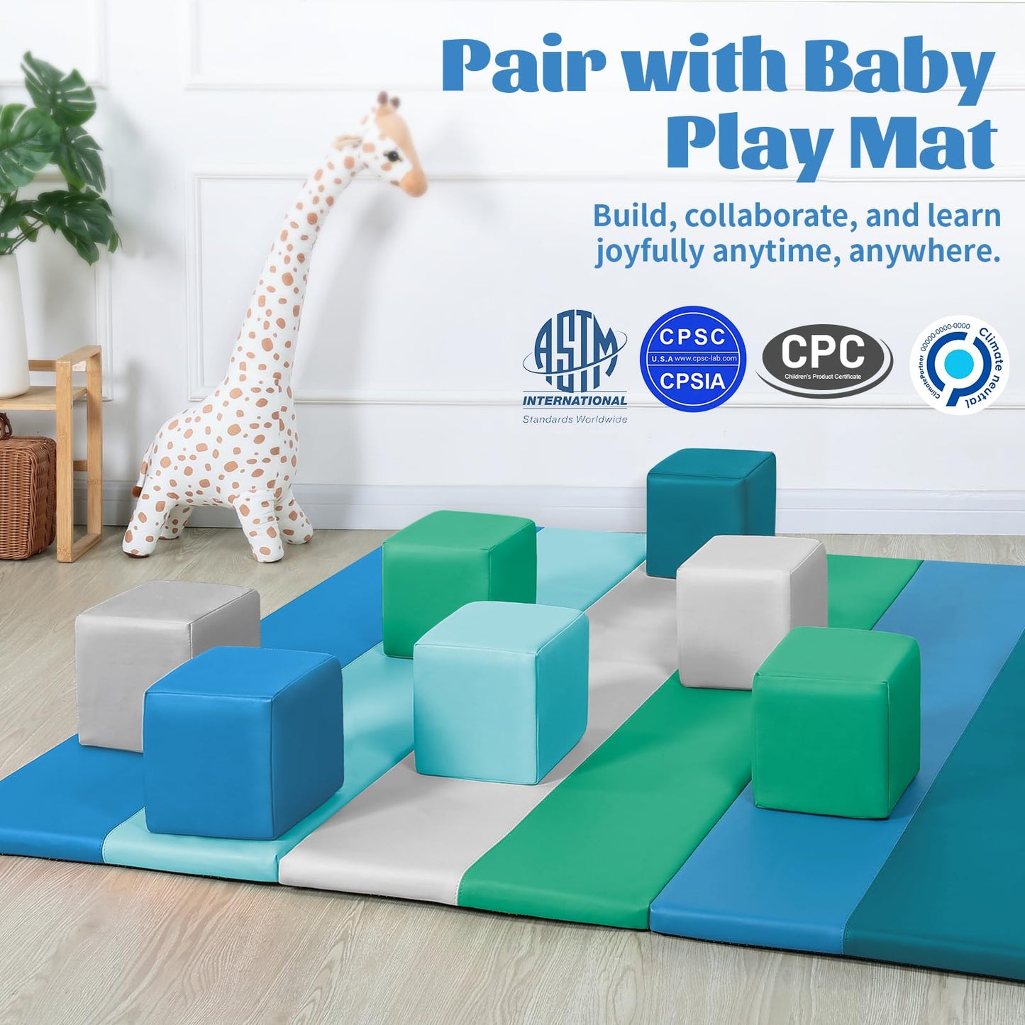 TODIBY 16-Pieces Climbing and Building Toys for Toddlers
